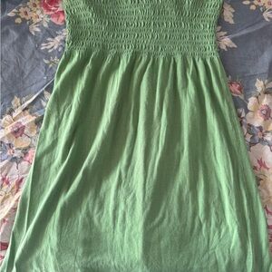 Vintage Abercrombie and Fitch Green Smocked Dress